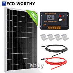 Solar panel kit 120W-240W with 20Ah lithium battery for boat caravan