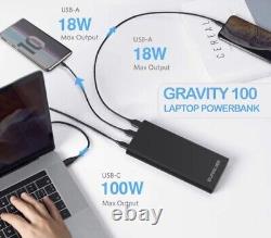 Sunslice External Battery for PC and Phone - Power Bank 26800mAh USB-C 100W