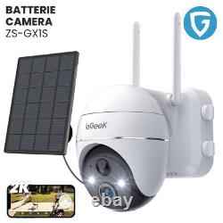 Surveillance Camera Solar Wireless Battery Ptz Cctv Security 3mp Qhd Wifi