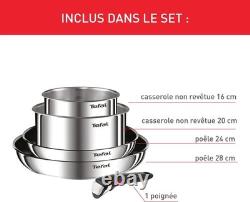 TEFAL Ingenio Emotion Stainless Steel Cookware Set 5 pcs Induction Frying Pans L897S504