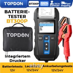 TOPDON BT300P Car Battery Tester with Built-in Printer 12/24V
