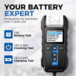 TOPDON BT300P Car Battery Tester with Built-in Printer 12/24V