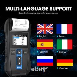 TOPDON BT300P Car Battery Tester with Built-in Printer 12/24V