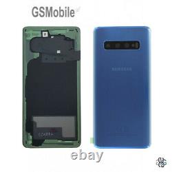 Tapa Trasera Battery Cover Slot Camara Azul Samsung Galaxy S10 G973f Original