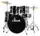 Translate This Title In English: 20 Acoustic Battery Drum Set Drumkit Cymbal Stool Pedal Sticks Black