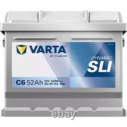 VARTA 52Ah/520A Car Battery for Renault Twingo I (C06)
