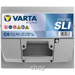 VARTA 52Ah/520A Car Battery for Renault Twingo I (C06)