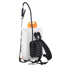 VEVOR Battery-Powered Backpack Electric Sprayer 15L Tank 4.1L/min 0-6.2bar