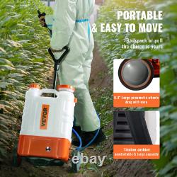 VEVOR Battery-Powered Backpack Sprayer with Wheel 15L 0-94PSI