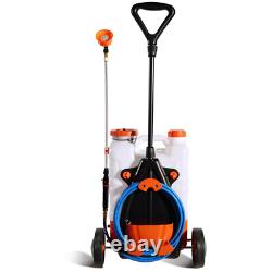 VEVOR Battery-Powered Backpack Sprayer with Wheel 15L 0-94PSI