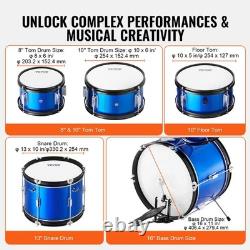 VEVOR Beginner Kids Drum Set 5PCS 406 mm? With Blue Seat