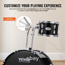 VEVOR Complete Adult Drum Set 5PCS 560 mm? Black Seat Stand