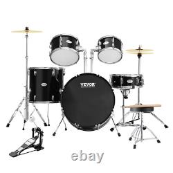 VEVOR Complete Adult Drum Set 5PCS 560 mm? Black Seat Stand