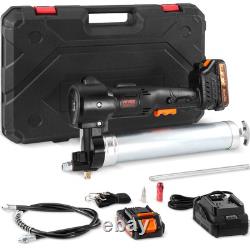 VEVOR Cordless Electric Grease Gun 20 V 2.0 Ah Battery 82.74 MPa Case