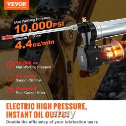 VEVOR Cordless Electric Grease Gun 20 V 2.0 Ah Battery 82.74 MPa Case