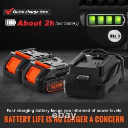 VEVOR Cordless Electric Grease Gun 20 V 2.0 Ah Battery 82.74 MPa Case