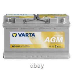 Varta A6 Car Battery (formerly F21) AGM 80Ah 800A 12V Start & Stop 580901080 L4
