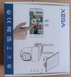 Xega 3G/4G LTE Solar Surveillance Camera with Sim Card, 2K HD 4G Camera
