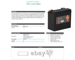 YTX20L-BS AGM Motorcycle Battery 20Ah 12V LANDPORT HVT-1 51821 CTX20L-BS GTX20L-BS
