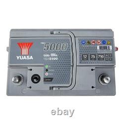 YUASA YBX5100 YBX5000 Starting Battery SMF 12V 75Ah 710A EN for FORD Transit