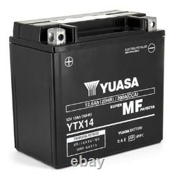 Yuasa SLA Battery for Honda 125 Cr R Motorcycle 1990 to 2007 YTX14 / AGM / 12V 12Ah
