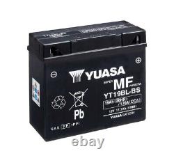 Yuasa YT19BL-BS AGM Battery 12V 17.7AH Ready to Install Motorcycle (NH1220 51913)