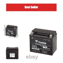 Yuasa YTX12 Motorcycle Battery 12V 180 CCA AGM High Performance