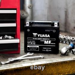 Yuasa YTX12 Motorcycle Battery 12V 180 CCA AGM High Performance