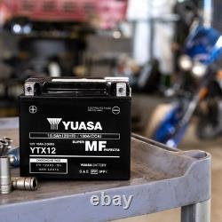 Yuasa YTX12 Motorcycle Battery 12V 180 CCA AGM High Performance
