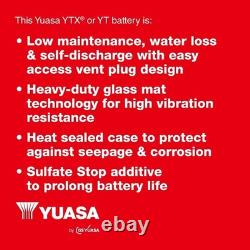 Yuasa YTX12 Motorcycle Battery 12V 180 CCA AGM High Performance