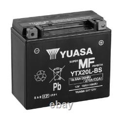 Yuasa YTX20L-BS AGM Battery 12V 18AH Ready to Install (FTX20L-BS, CTX20L-BS)