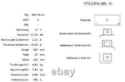 Yuasa YTX24HL-BS AGM Battery 12V 21AH Ready for Assembly HVT-06 12 24HL