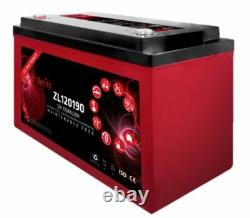 Zenith ZL120190 AGM Battery 130Ah 12V for PV Wind Camping Nautical Services