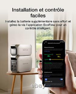 1024Wh LiFePO4 Batterie intelligente supplémentaire pour EcoFlow DELTA 3 Série