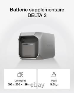 1024Wh LiFePO4 Batterie intelligente supplémentaire pour EcoFlow DELTA 3 Série