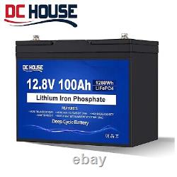 10% OFF? 12V 100Ah LiFePO4 Batterie, BMS 100A amélioré, parfait pour RV, solaire