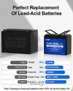 10% OFF? 12V 100Ah LiFePO4 Batterie, BMS 100A amélioré, parfait pour RV, solaire 10% OFF? 12V 100Ah LiFePO4 Batterie, BMS 100A amélioré, parfait pour RV, solaire