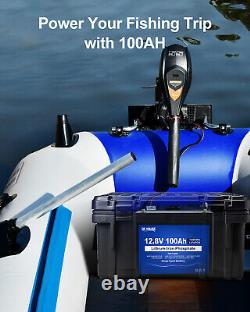 10% OFF? 12V 100Ah LiFePO4 Batterie, BMS 100A amélioré, parfait pour RV, solaire