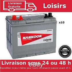 10x 12V 80Ah Batterie de Loisirs, Decharge Lente Pour Caravan, Bateau