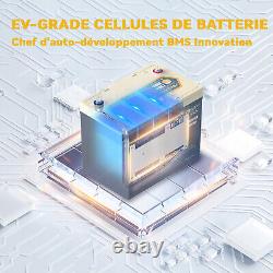 12V 100Ah LiFePO4 Bluetooth Batterie Lithium avec Protection à Basse Température