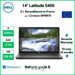 14 Dell Latitude 5400 i5-8265U 8 Go DDR4 256 SSD Batterie Grade B