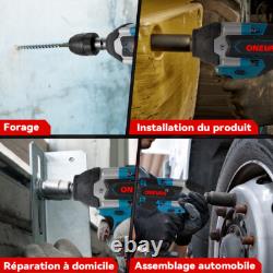 1800Nm Clé à Chocs Sans Fil Brushless avec 2Batterie & Valise Boulonneuse a Choc