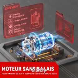 1800Nm Clé à Chocs Sans Fil Brushless avec 2Batterie & Valise Boulonneuse a Choc