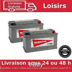 2x 110Ah 12V Batterie de Loisirs Decharge Lente Pour Camping Car Caravane Bateau