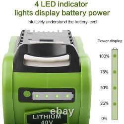2x Batterie 40V 29462, 8,0 ah, pour Greenworks G-MAX 29472, 22272, 20302, 27062