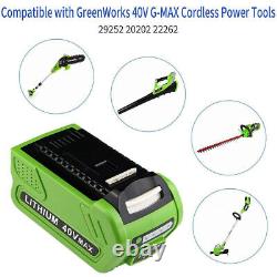 2x Batterie 40V 29462, 8,0 ah, pour Greenworks G-MAX 29472, 22272, 20302, 27062