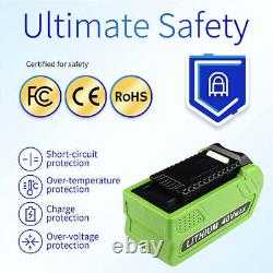 2x Batterie 40V 29462, 8,0 ah, pour Greenworks G-MAX 29472, 22272, 20302, 27062