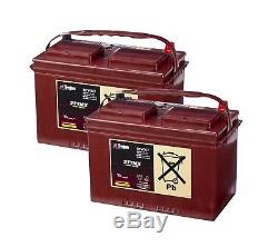 2x Trojan 27TMX Batterie de Bateau 105Ah Batterie Décharge Lente