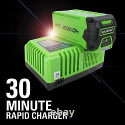 40V Batterie Tondeuse à Gazon 41cm GreenWorks Avec 2x2Ah & Chargeur Rapide
