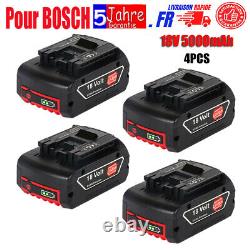 4X pour Bosch Batterie GBA 18V 5,0Ah 18V BAT618 BAT609 BAT620 GSR GSB 2607336236